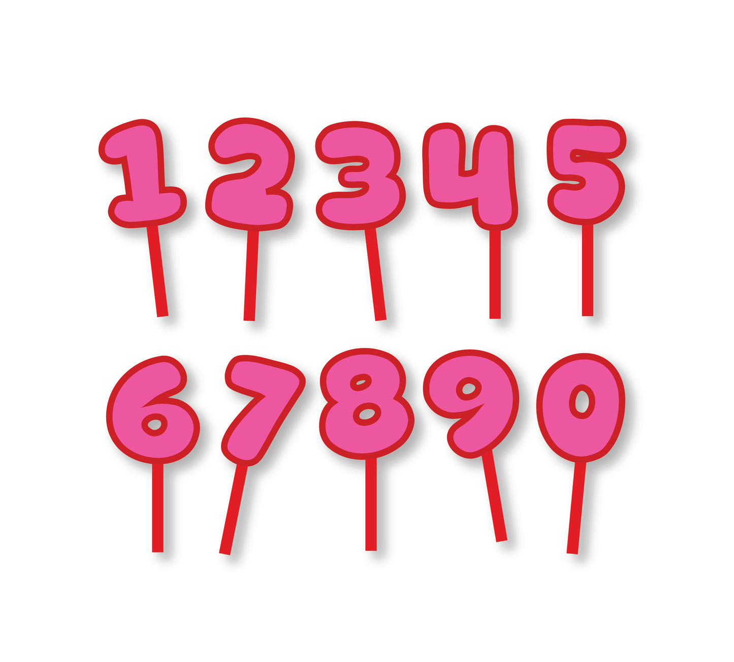 Deep Red & Hot Pink Bubble Topper