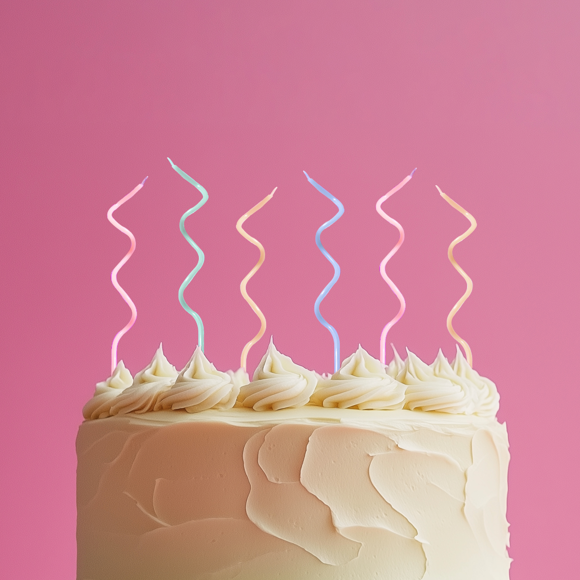 Swirly Cake Candles | Rainbow