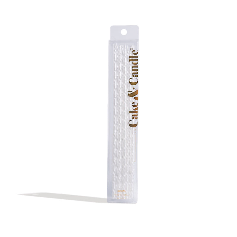 Fine Spiral Cake Candles | Pearl