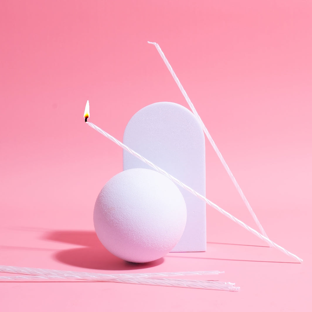 Fine Spiral Cake Candles | Pearl