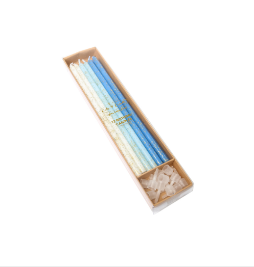 Glitter Candles | Blue
