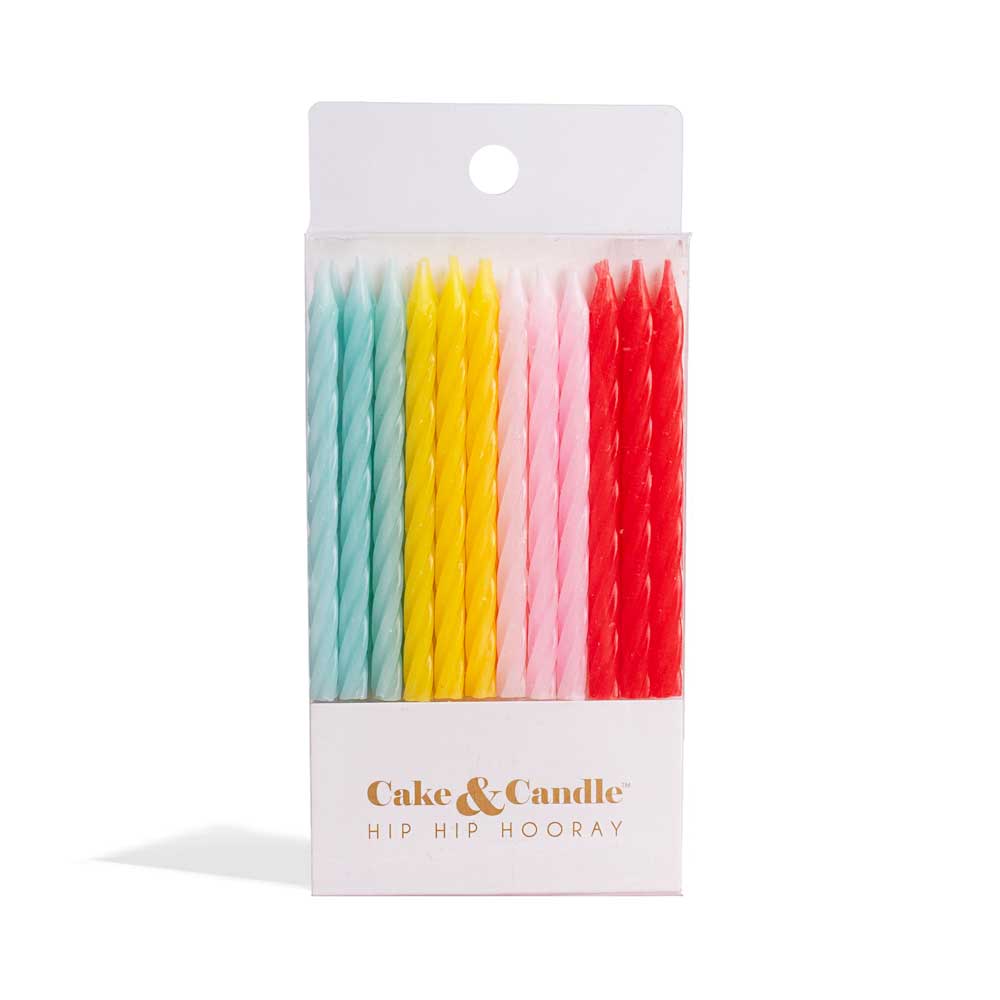 Fun Combo Spiral Candles | Rainbow