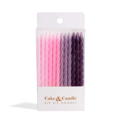 Fun Combo Spiral Candles | Pink & Purple