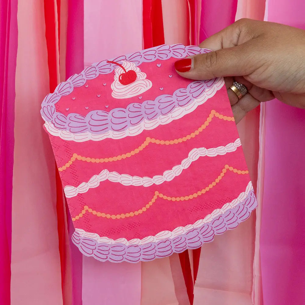 Cherry On Top Cake Large Napkin (16 Pack)