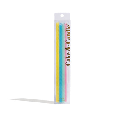 Fine Spiral Cake Candles | Rainbow