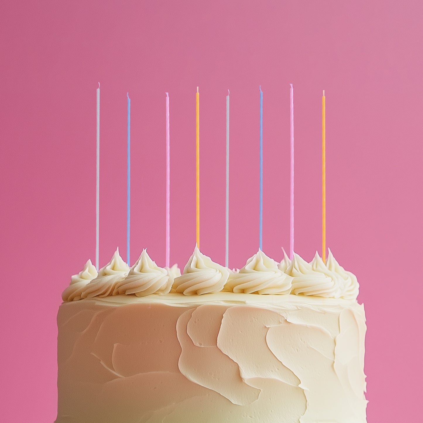 Fine Spiral Cake Candles | Rainbow