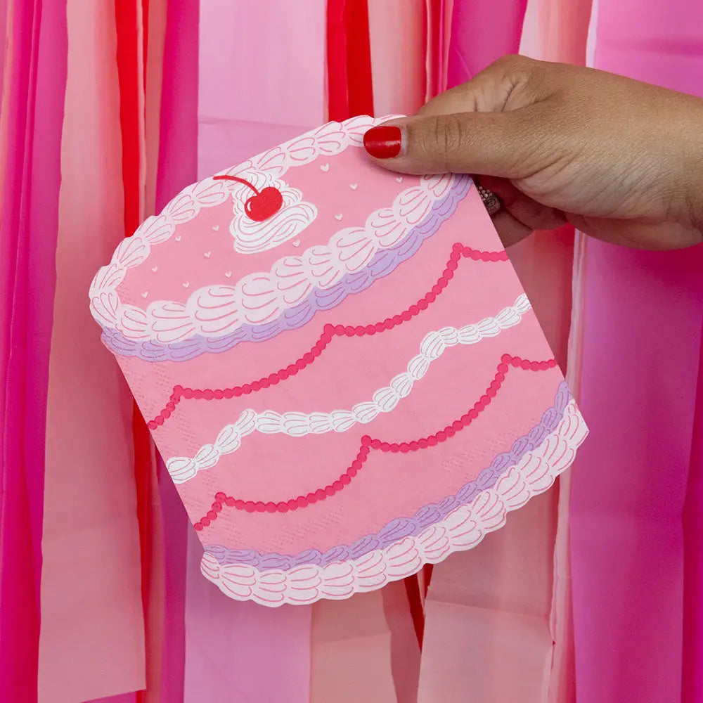 Cherry On Top Cake Large Napkin (16 Pack)