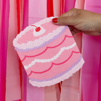 Cherry On Top Cake Large Napkin (16 Pack)