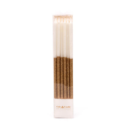 Glitter Dipped | White & Gold
