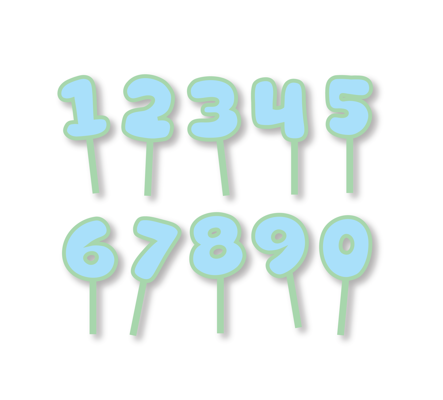 Pistachio & Light Blue Bubble Topper