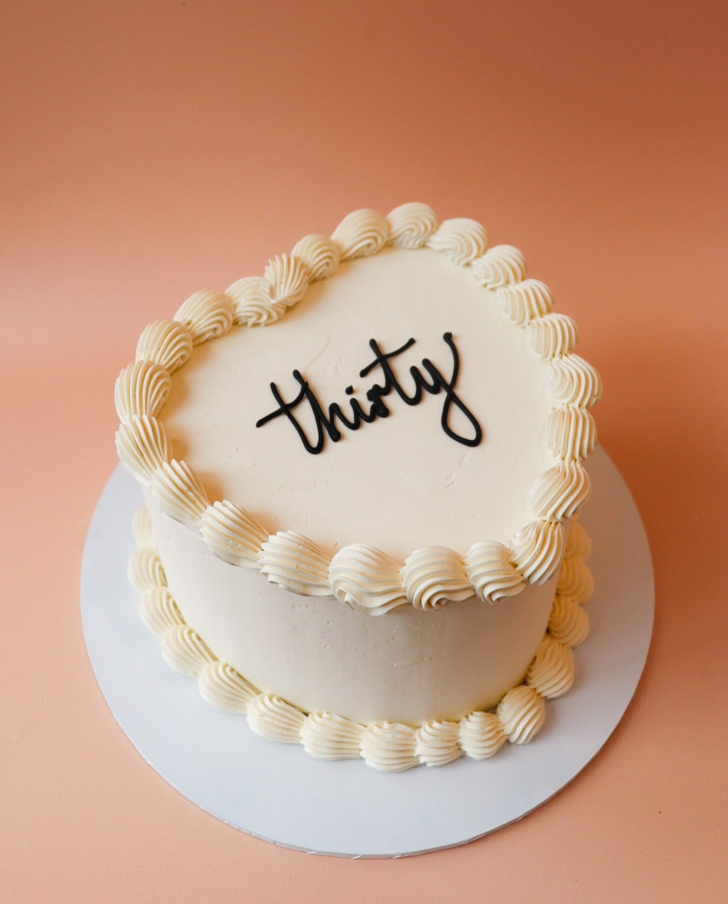 aesthetic white cake | Vintage birthday cakes, Heart cake design, Cute  birthday cakes