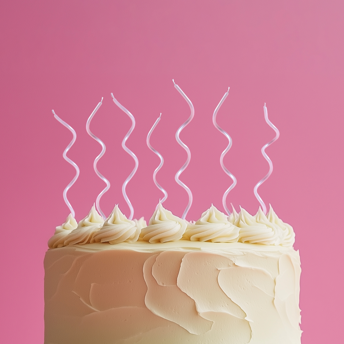 Swirly Cake Candles | Pearl