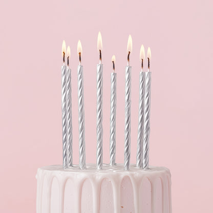 Twist Silver Candles